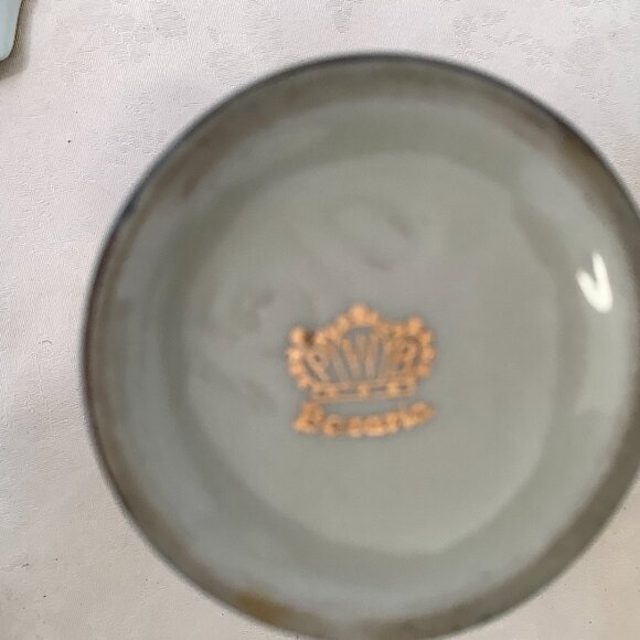 Souvenir of Rudesheim Porzellan Ashstray and Bud Vase Metallic Gold Trim - Picture 9 of 9